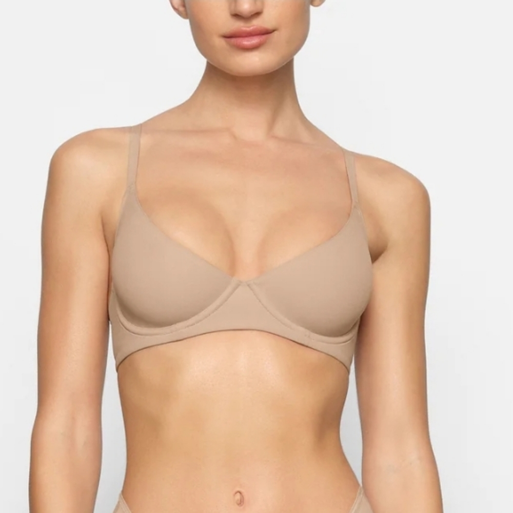 Skims Unlined Underwire Demi Bra Clay 38DD